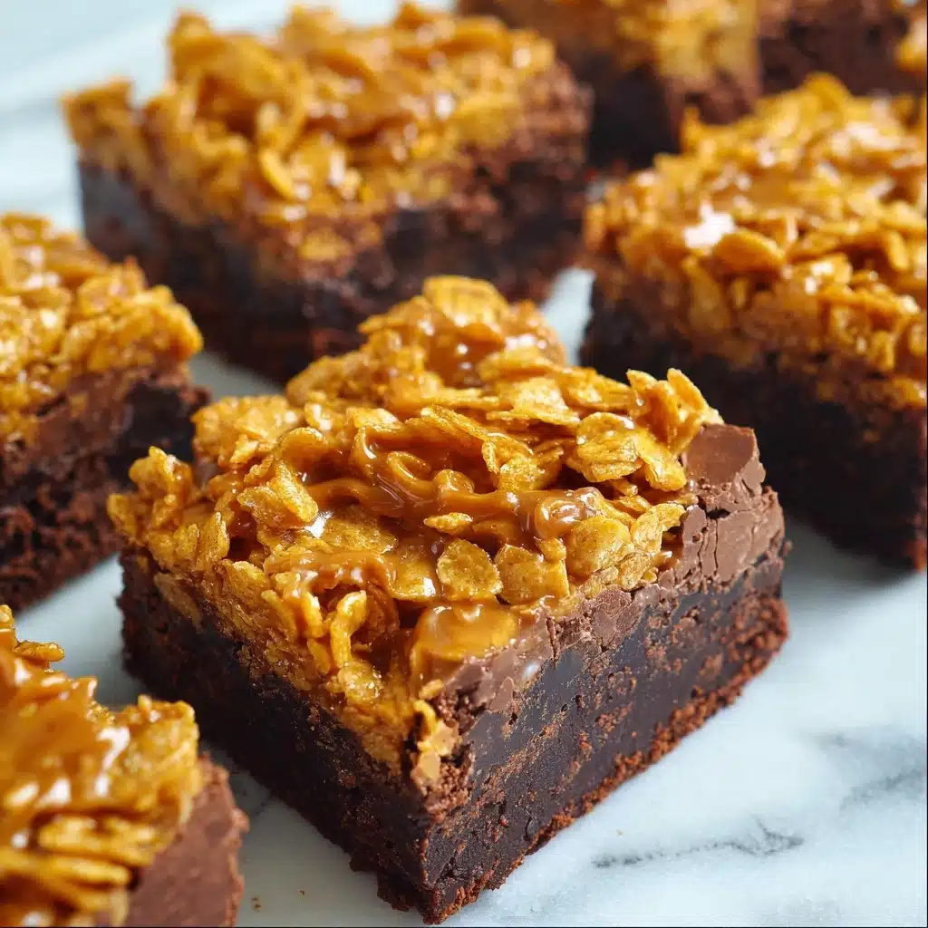 Caramel Cornflake Crunch Brownies Recipe - Recipe Image