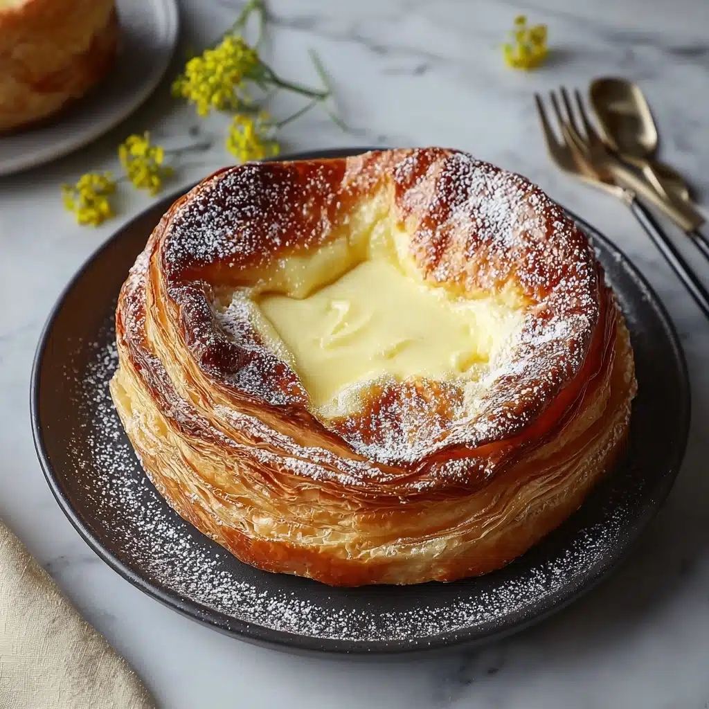 Vanilla Custard Puff Pastry Cake Recipe