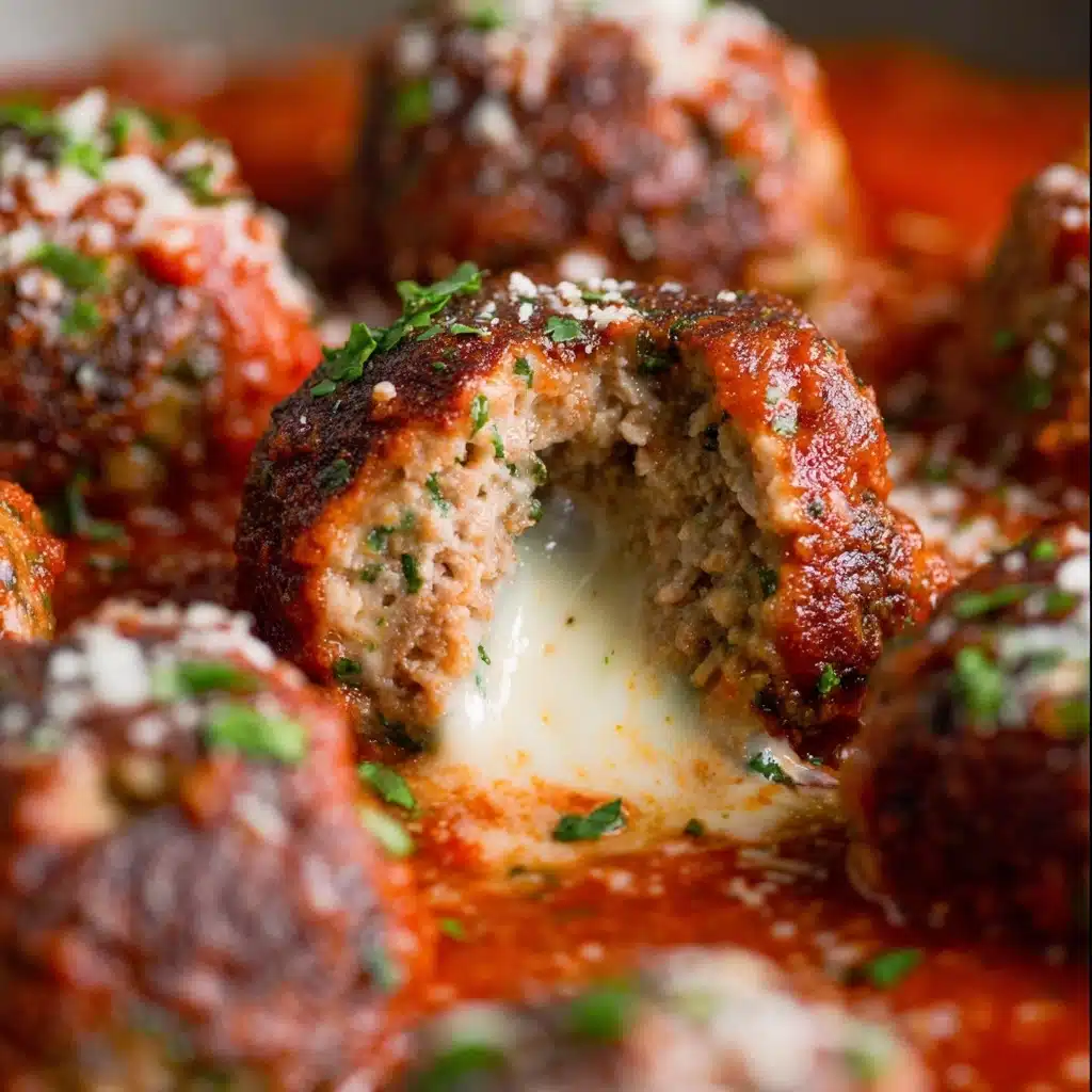 Mozzarella Stuffed Meatballs Recipe - Recipe Image