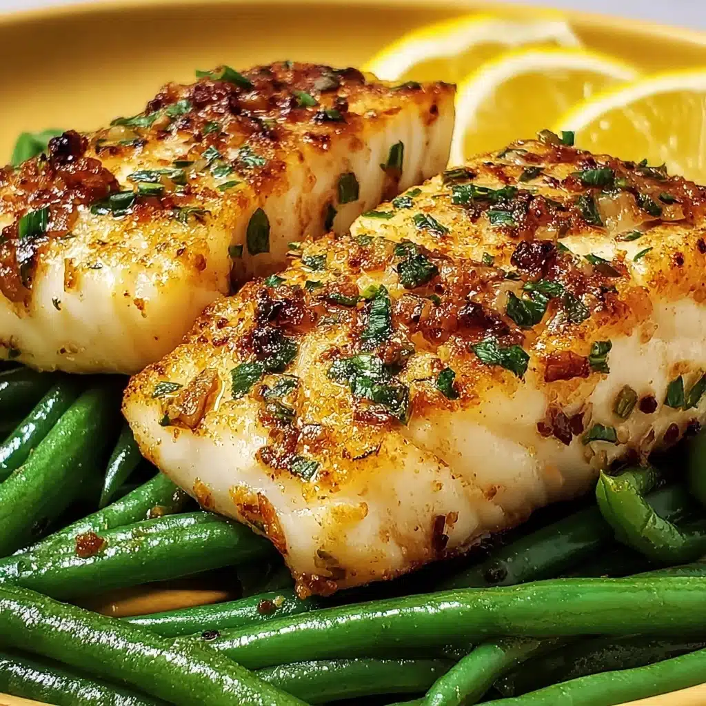 * Return the seared tilapia fillets and the cooked green beans to the skillet with the sauce Recipe - Recipe Image