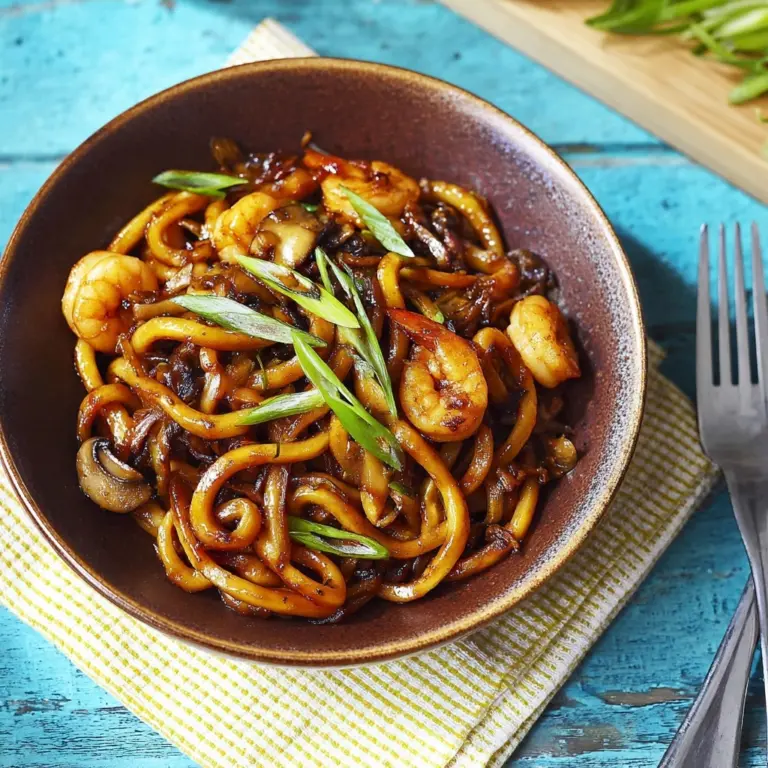 Yaki Udon with Shrimp Recipe