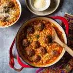Creamy Tomato Orzo Soup with Chicken Meatballs Recipe