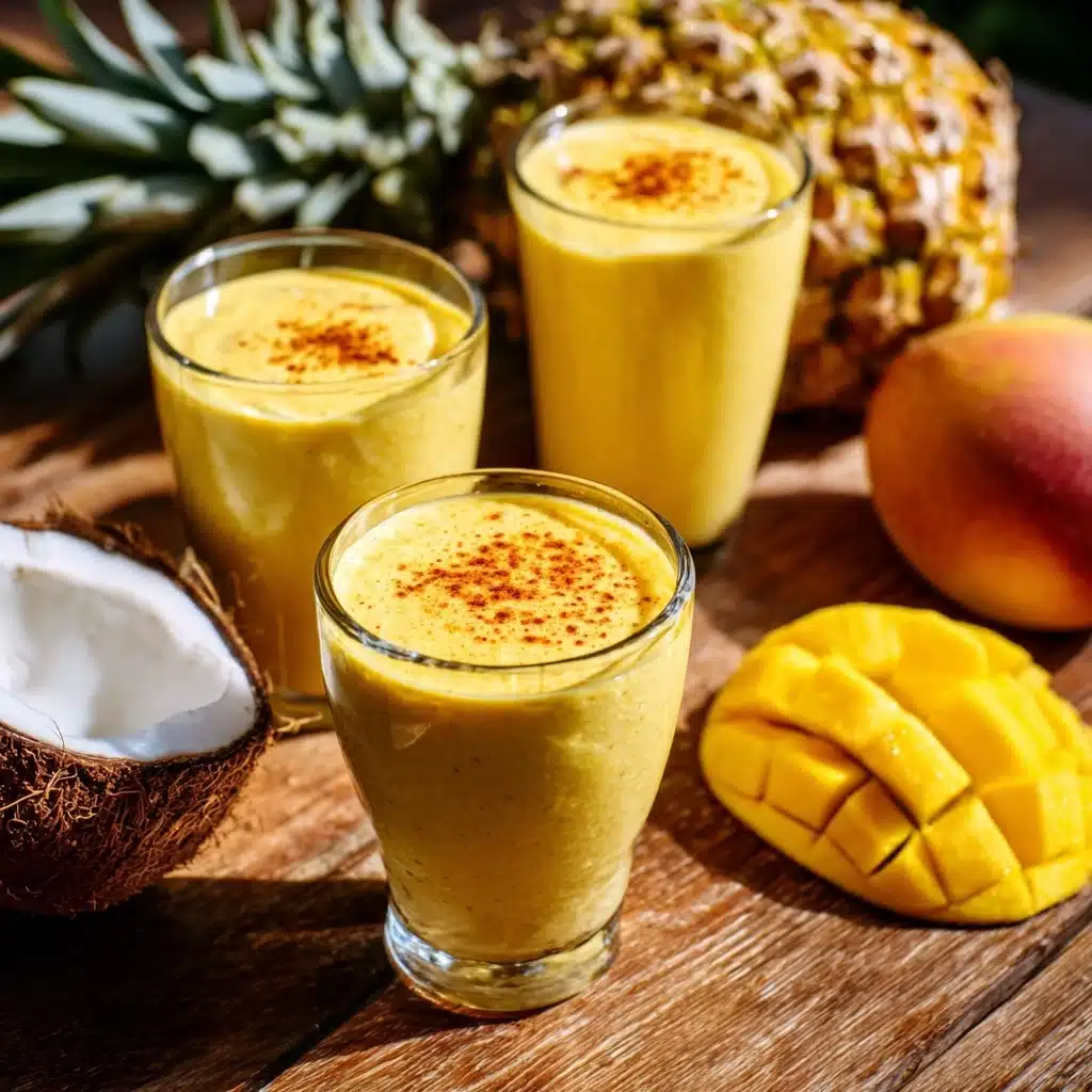 Tropical Mango Coconut Energy Smoothie Recipe - Recipe Image