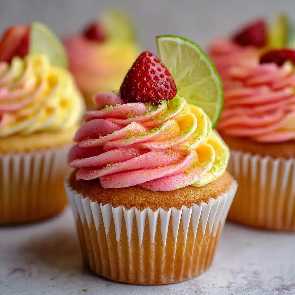 Tropical Strawberry Mango Margarita Cupcakes Recipe