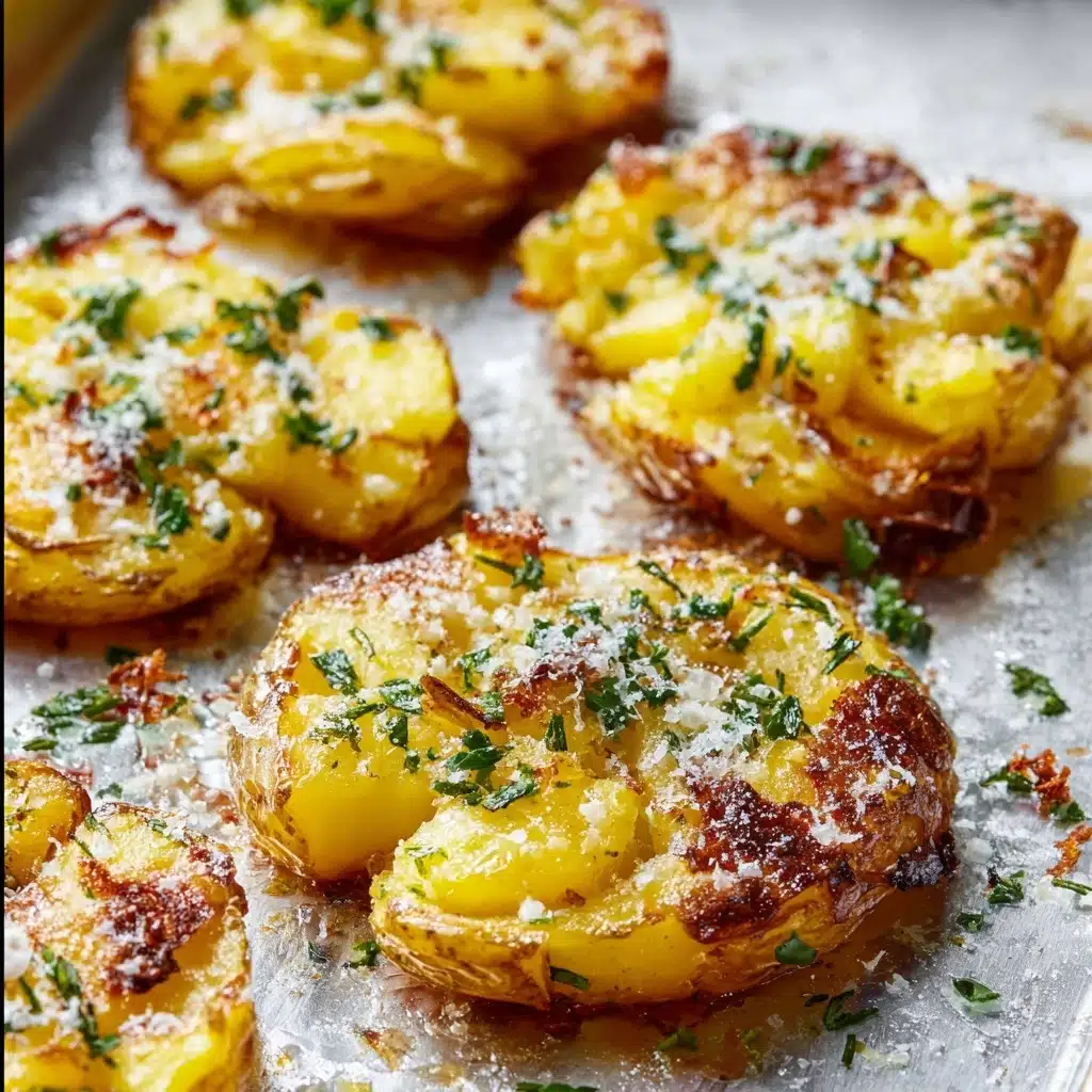 Garlic Parmesan Smashed Potatoes Recipe