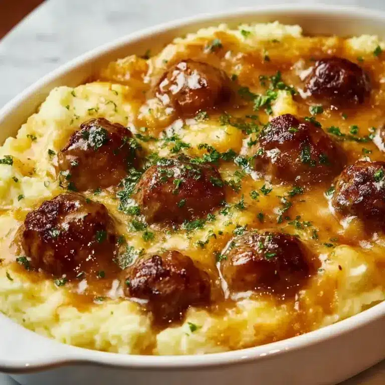 Meatball & Mashed Potato Bake Recipe