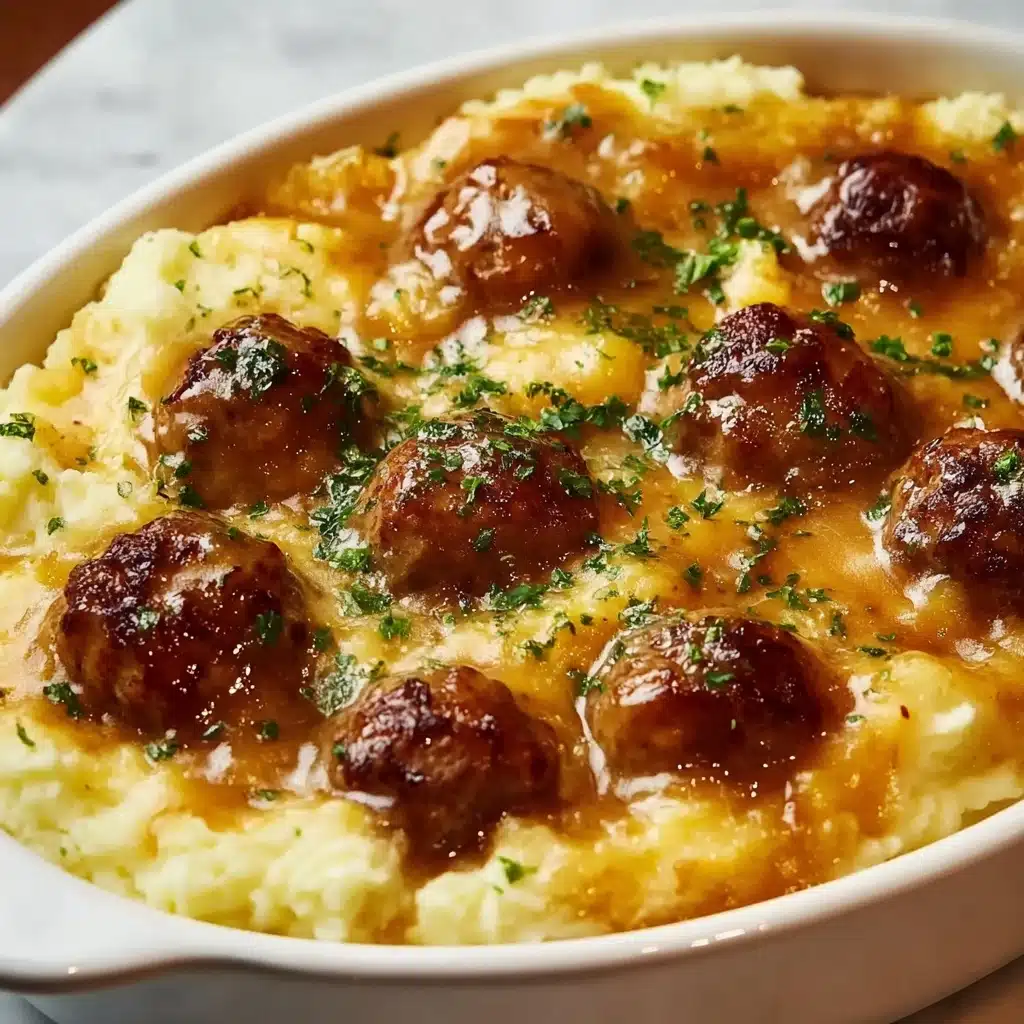 Meatball & Mashed Potato Bake Recipe