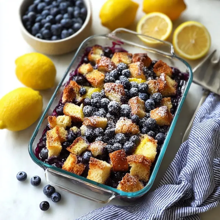 Overnight Lemon Blueberry French Toast Recipe