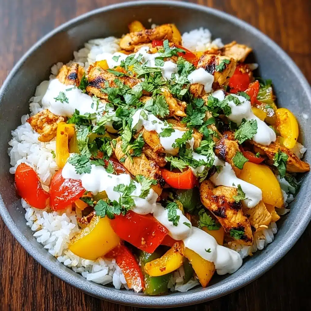Chicken Fajita Rice Bowls Recipe - Recipe Image