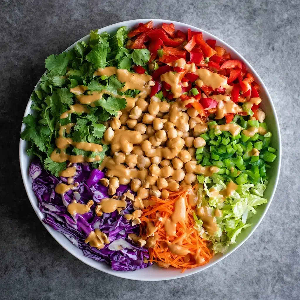 Thai Chickpea Salad with Peanut Dressing Recipe - Recipe Image