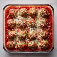 Mozzarella-Stuffed Turkey Pesto Meatballs Recipe