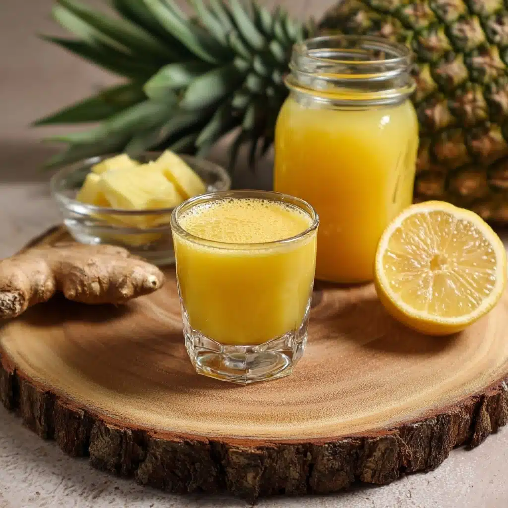 Pineapple Ginger Wellness Shots Recipe - Recipe Image