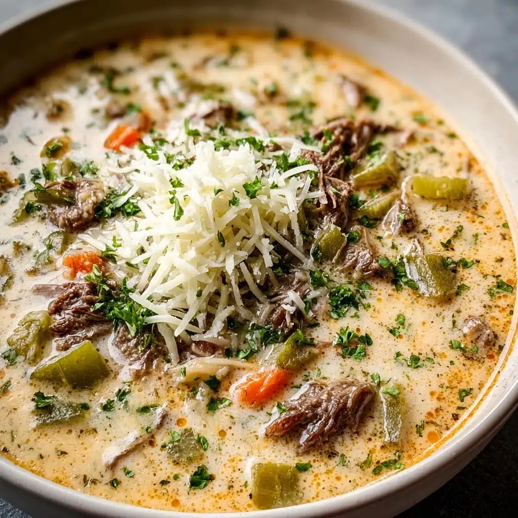 Creamy Philly Cheese Steak Soup Recipe - Recipe Image