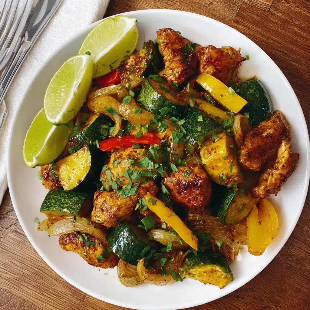 Zucchini Chicken Stir Fry in the Air Fryer Recipe - Recipe Image