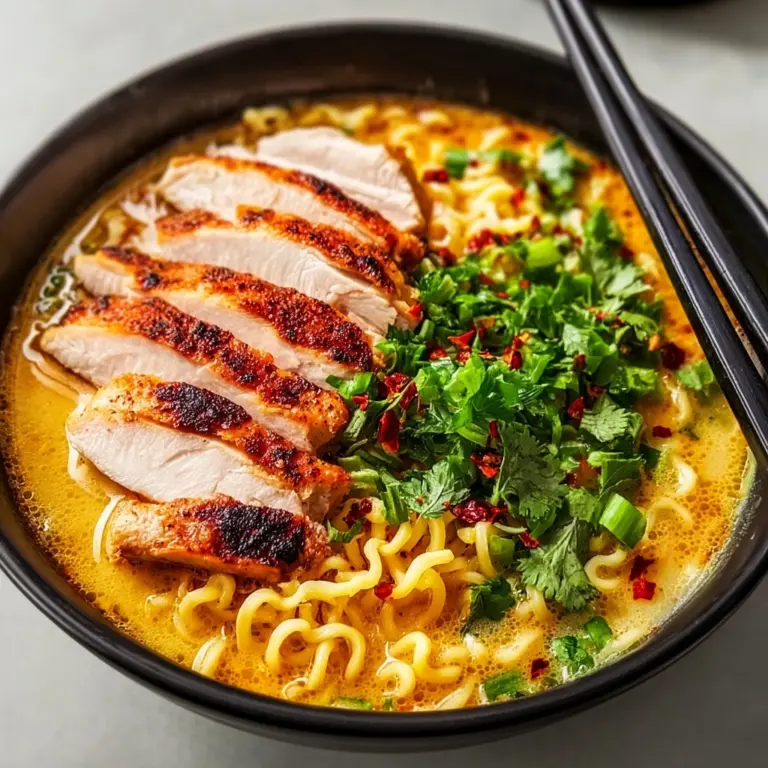 Fiery Chicken Ramen : A Comforting Noodle Bowl Recipe