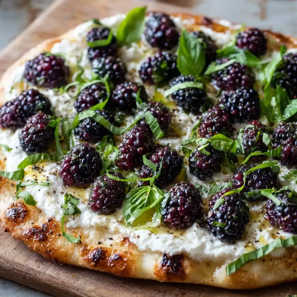 Delicious Blackberry Basil Ricotta Pizza for winter Recipe - Recipe Image