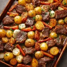 Quick & Easy 10-Minute Sheet Pan Steak Dinner Recipe