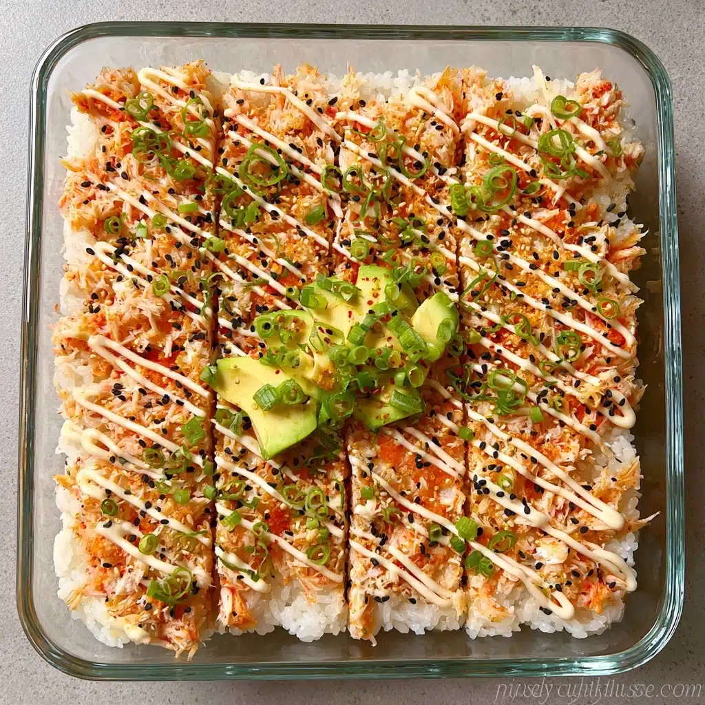Sushi Bake Recipe Imitation Crab (Sushi Casserole) Recipe - Recipe Image