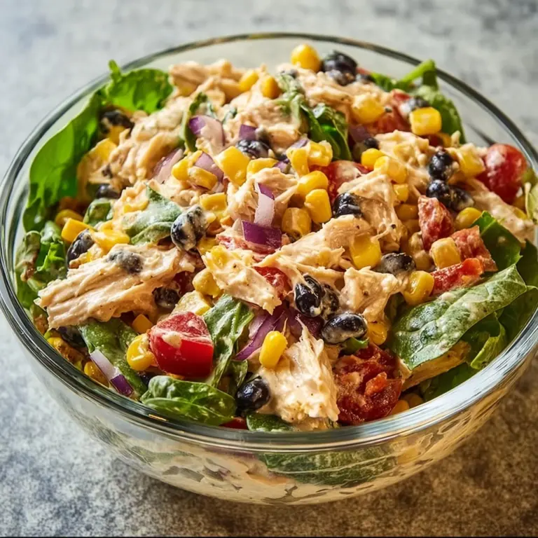Zesty Southwest Chicken Salad Recipe is a must-try! Recipe