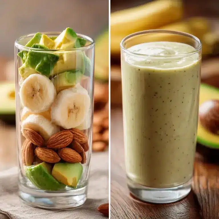 Almond Banana Avocado Smoothie Recipe