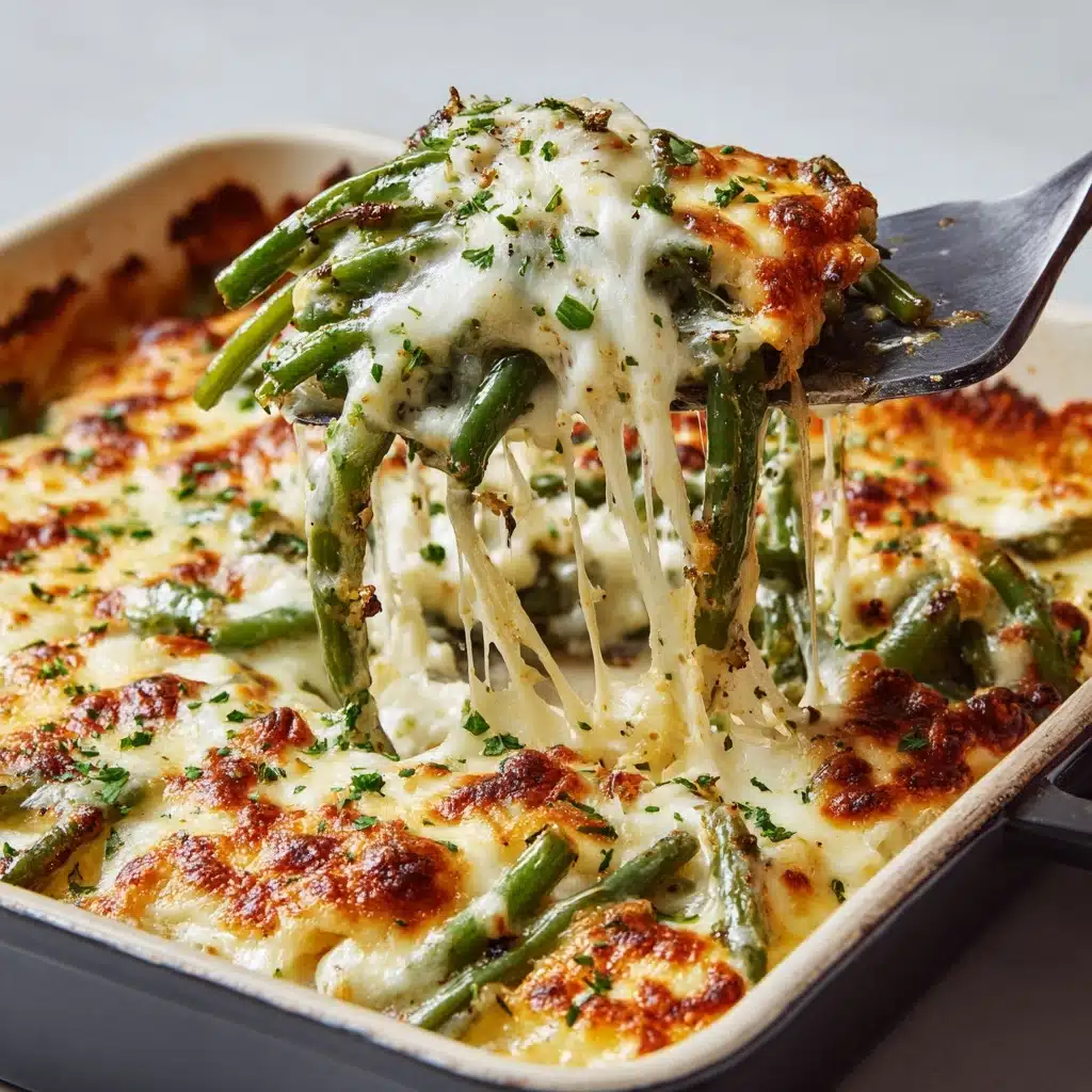 Cheesy Baked Green Beans Recipe