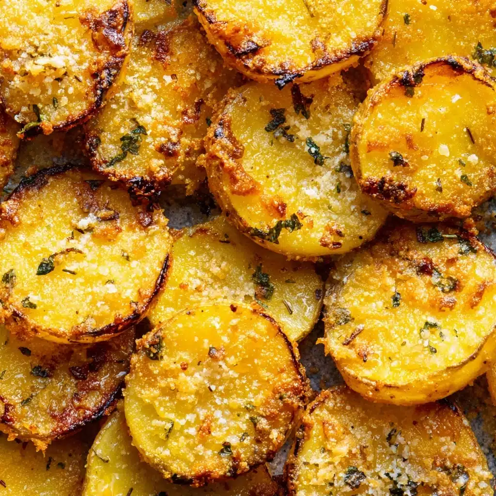 Viral Crispy Garlic Parmesan Crusted Potatoes Recipe - Recipe Image