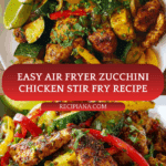 Zucchini Chicken Stir Fry in the Air Fryer Recipe