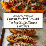 High Protein Ground Turkey Stuffed Sweet Potato Recipe