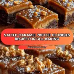 Sweet & Salty Bliss: Salted Caramel Pretzel Blondies Recipe