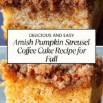 Amish Pumpkin Streusel Coffee Cake Recipe
