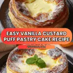 Vanilla Custard Puff Pastry Cake Recipe