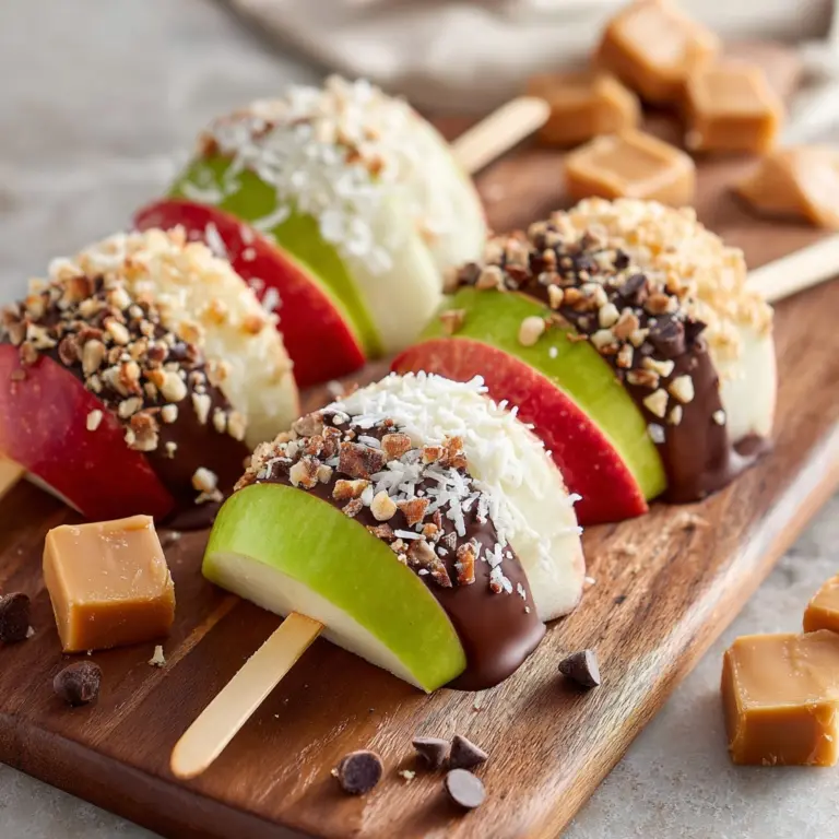 Dipped Apple Slices on a Stick Recipe