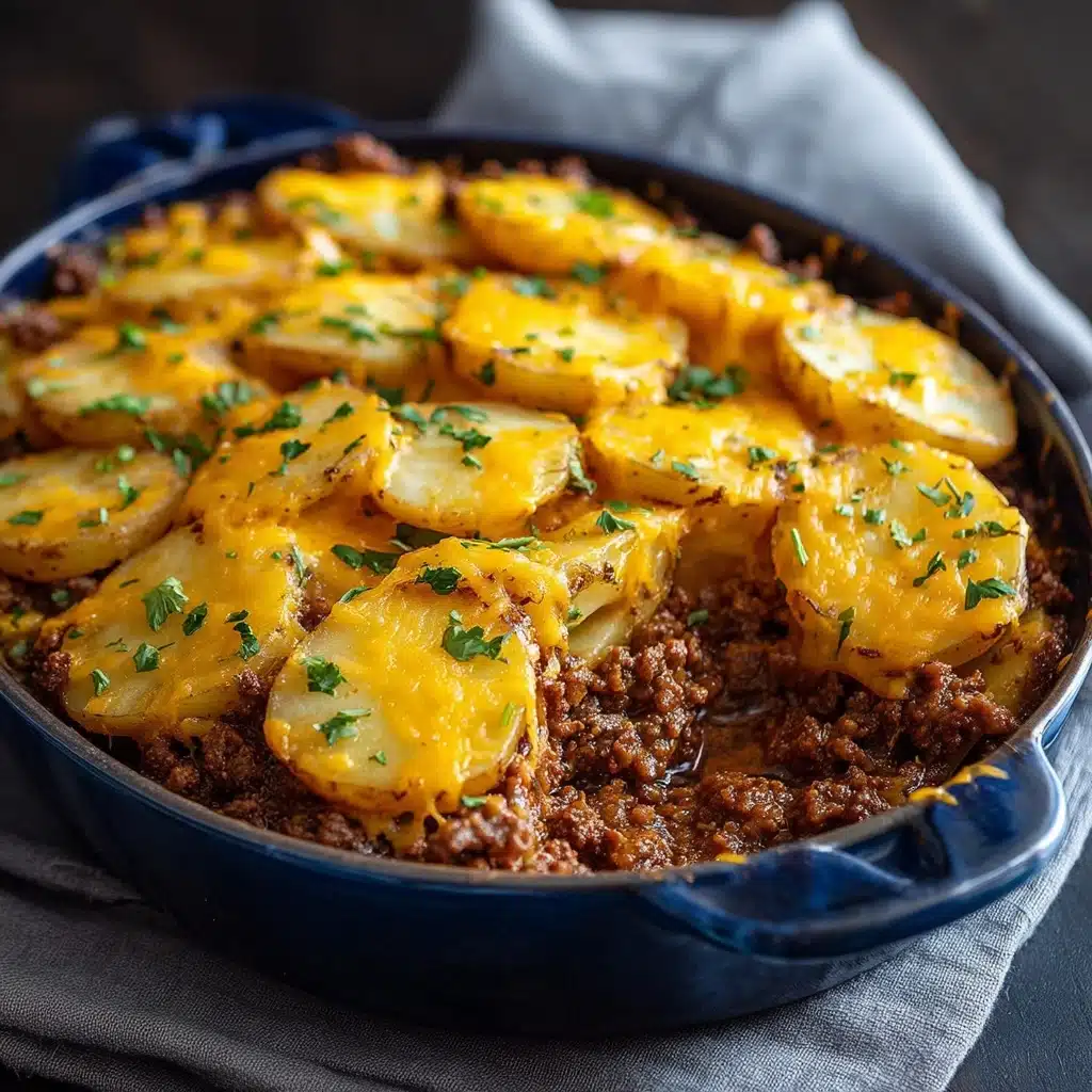 Cheesy Ground Beef and Potatoes Recipe - Recipe Image