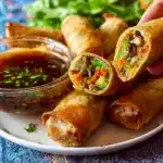 Vegetable Spring Rolls With Dipping Sauce Recipe