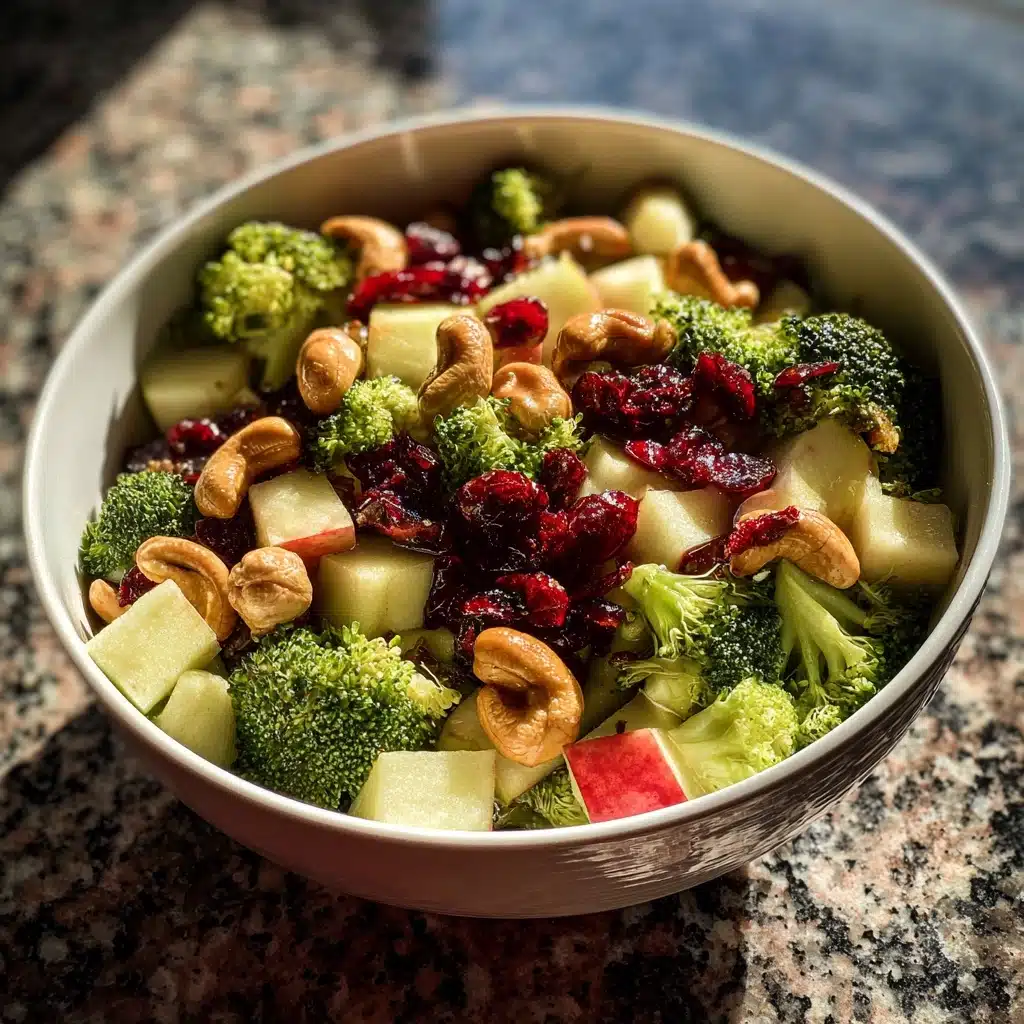 Broccoli Cashew Salad with Apples, Pears, and 7 Delights Recipe - Recipe Image