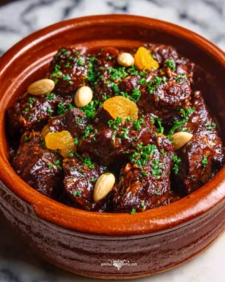 Moroccan Lamb Tagine with Apricots and Almonds Recipe
