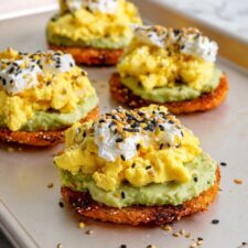 Loaded Hash Browns with Avocado, Scrambled Eggs, and Cottage Cheese Recipe