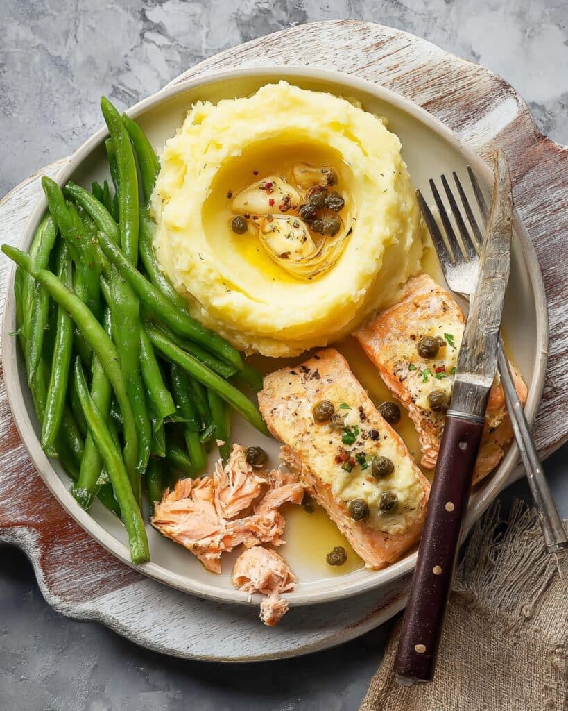 Salmon with Capers Cream Sauce Recipe