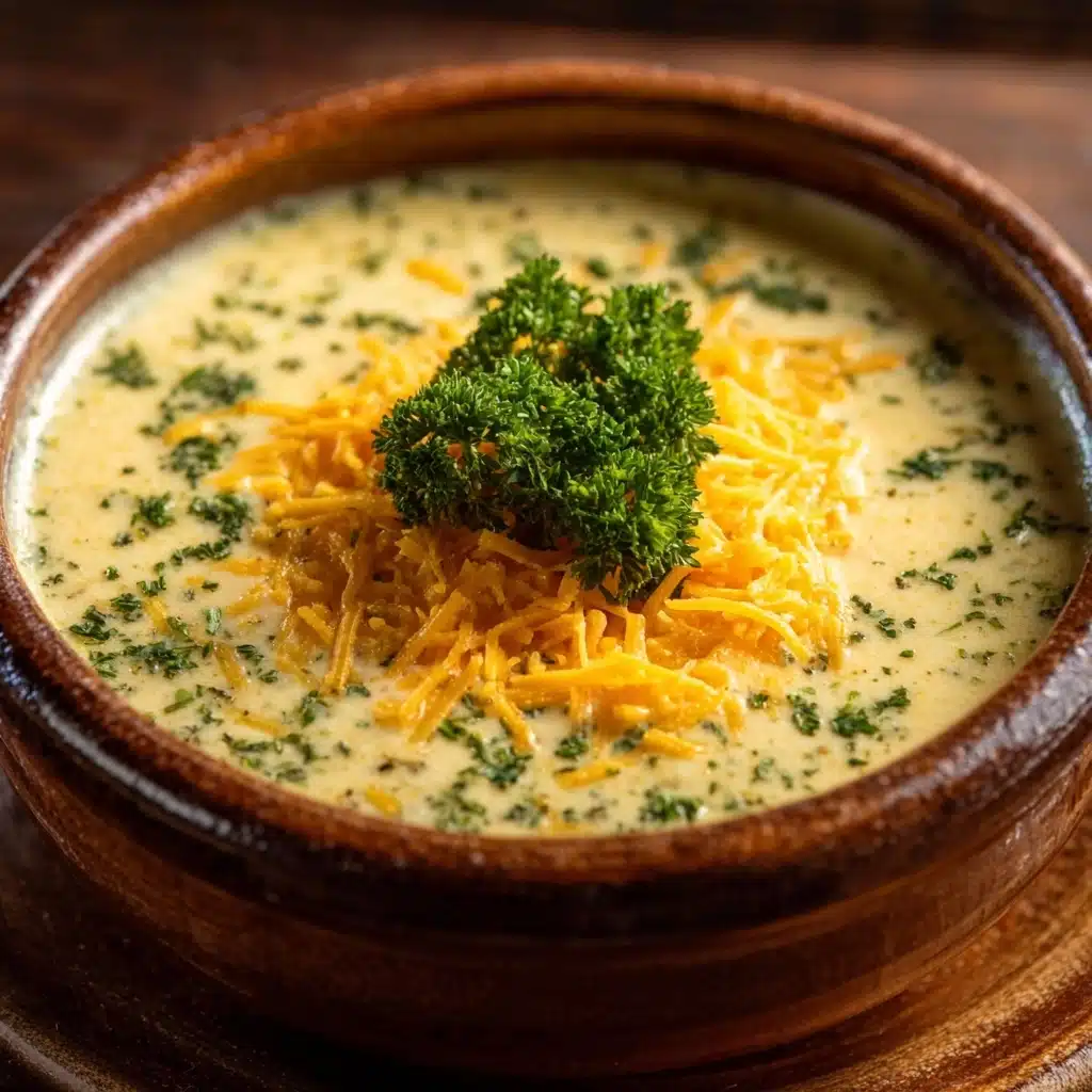 Hearty Cheddar Garlic Herb Potato Soup Recipe - Recipe Image