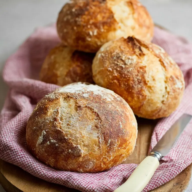 5-Ingredient Crusty Panini Bread (No Knead) Recipe