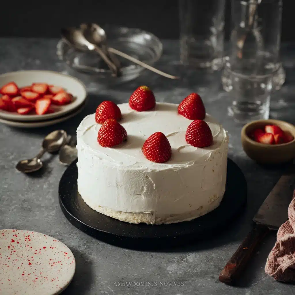 Japanese Strawberry Cake Recipe - Recipe Image