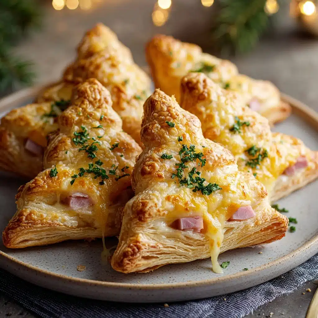 Cheddar and Ham Stuffed Christmas Trees Recipe - Recipe Image
