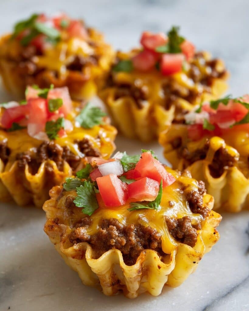 Taco-trained Beef Party Bites in Phyllo Shells Recipe
