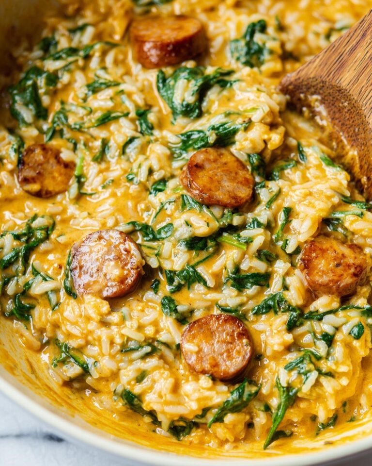 Creamy One Pot Chicken Sausage and Rice Recipe