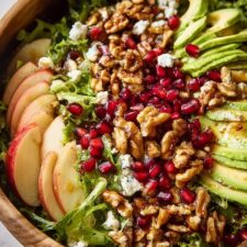Pomegranate Christmas Salad with Honey Mustard Dressing Recipe