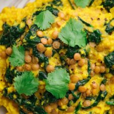 One-Pot Lentils Rice with Spinach Recipe