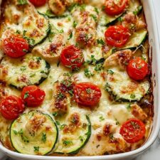 Mediterranean Chicken Zucchini Bake – Healthy, Flavorful & Easy Recipe