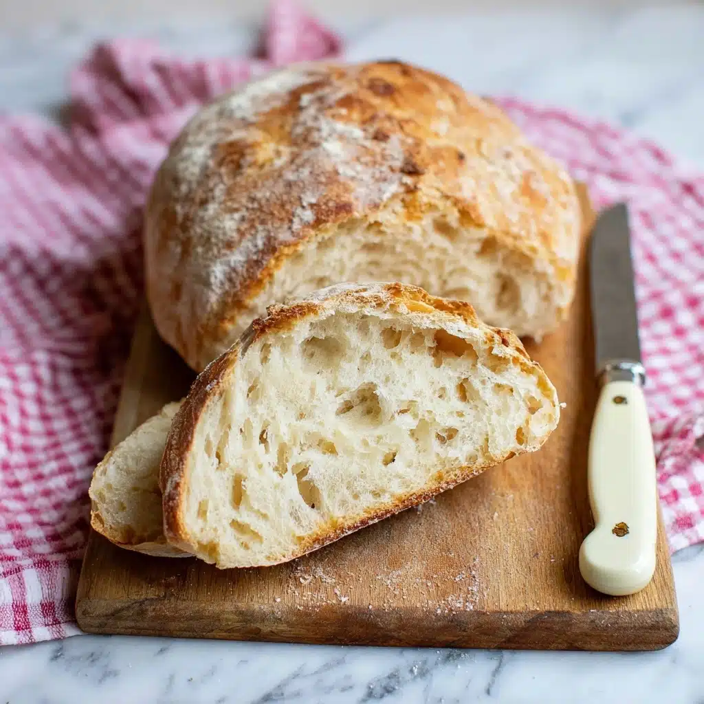 5-Ingredient Crusty Panini Bread (No Knead) Recipe - Recipe Image