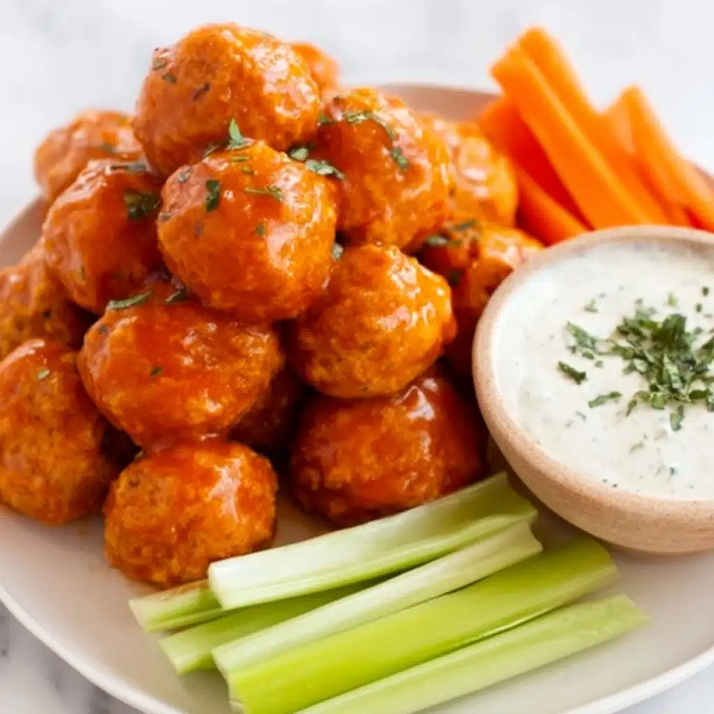 Buffalo Chicken Meatballs Recipe - Recipe Image