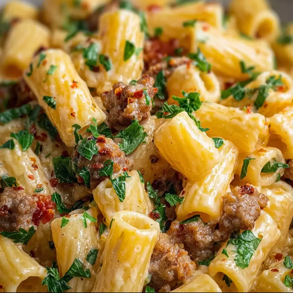 Creamy Italian Sausage Rigatoni Recipe - Recipe Image
